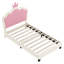 Lit princesse rembourré avec tête de lit couronne, lit plateforme avec tête de lit et pied de lit-1781818145-1781818142
