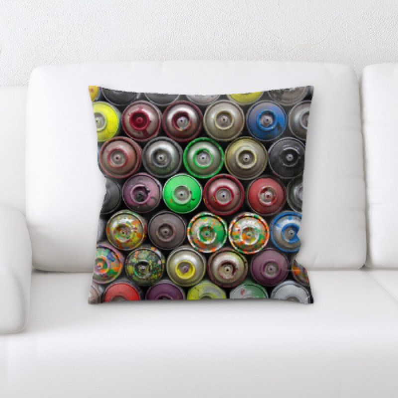 Geometric Microsuede Throw Pillow