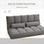 Canapé convertible pliant Lazy Floor Chair 2 coussins gris foncé | Polyester