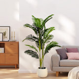 Cedric 61" Artificial Palm Trees With Pots & Iron Frame