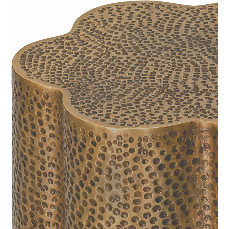 Table de bout en laiton Lotus, Brass
