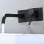 Robinet mural noir mat avec robinet de lavabo de salle de bain moderne