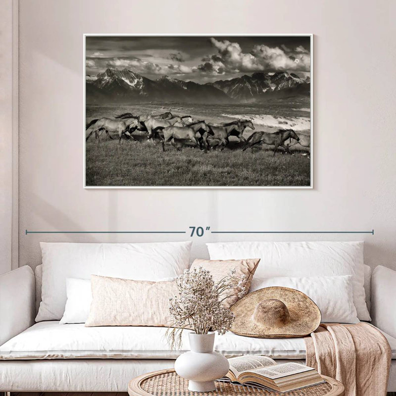Mountain Range Mavericks, Floating Frame White, 46" X 31"