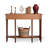 Retro Nut-Brown Solid Wood Console Table