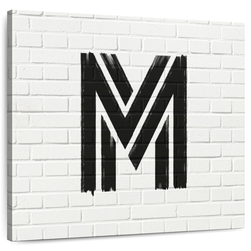 Brick M, 36" H x 36" W