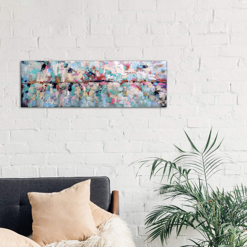 Colourful Dream by Radiana Christova - Panoramic Painting on Canvas, 30.48 cm H x 91.44 cm W x 1.91 cm D, No Frame