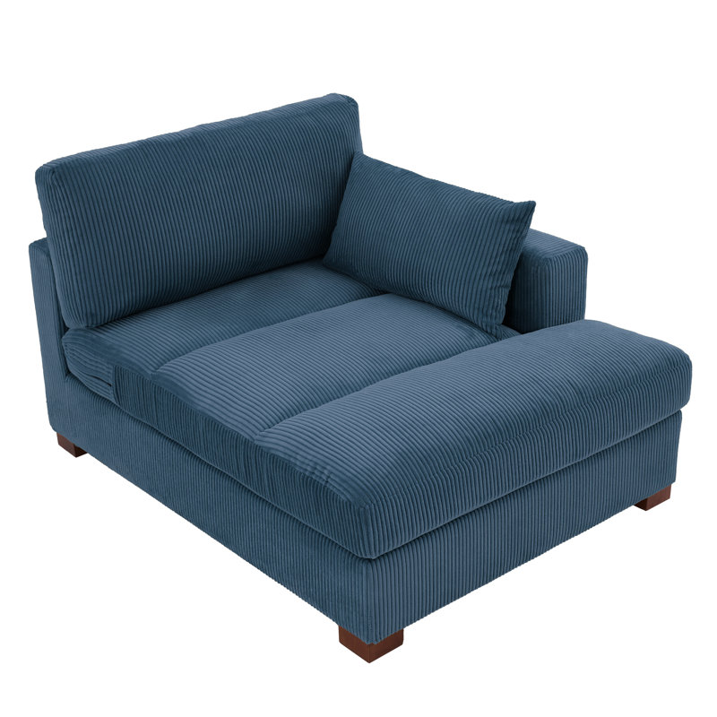 Upholstered Chaise Lounge, Right Hand Facing