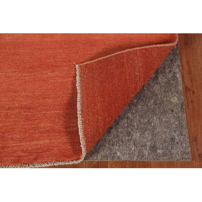 Tapis orange uni Gabbeh 6 x 8
