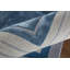 Tapis bleu / gris / ivoire touffeté à la main Hithin-887815835