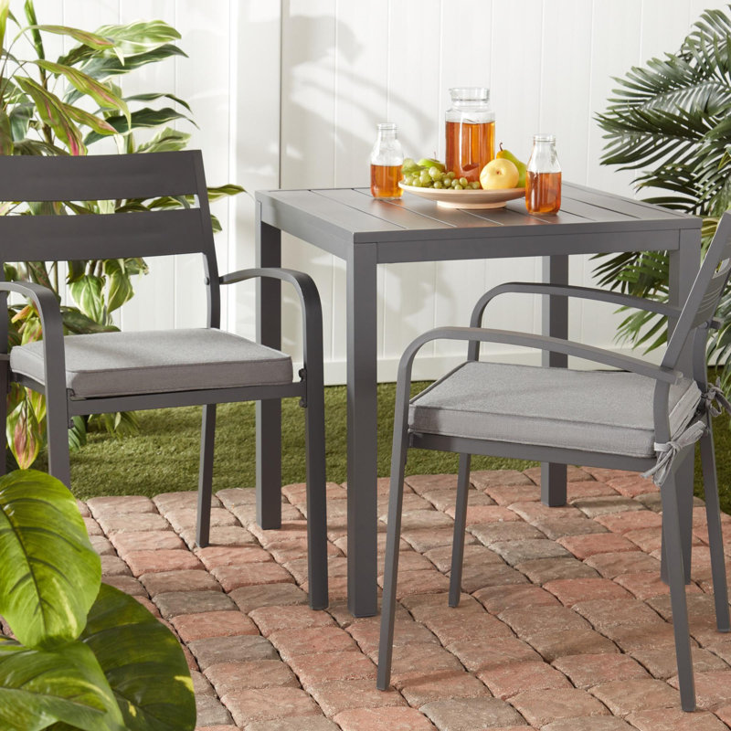 Sunbrella Outdoor Dining Chair Seat Pad, Cast Slate