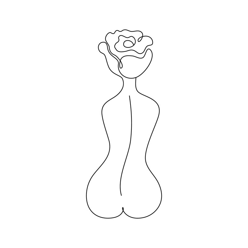 Female Figure by Kiyanochka - Wrapped Canvas Print, 30cm H x 30cm W x 3.8cm D