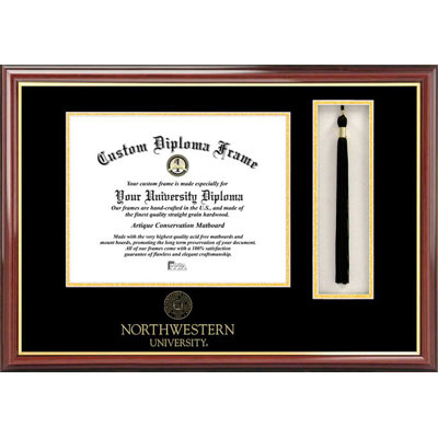 NCAA Northwestern Wildcats Tassel Box and Diploma Frame