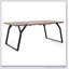 Table de salle à manger ZORA en bois d'acacia industriel, élégante et durable pour l'intérieur et l'extérieur