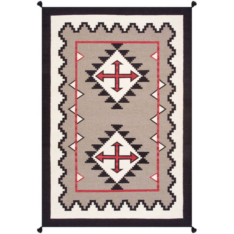 Canvello Reversible Wool Mocha Area Rug- 6'1'' X 9'