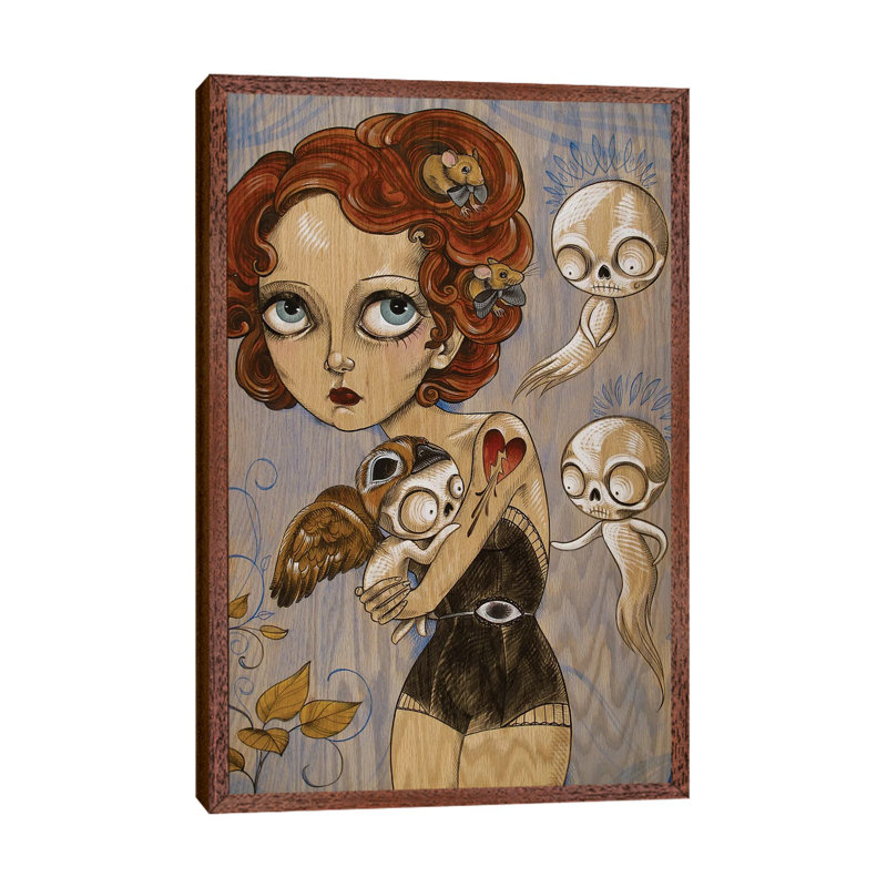 Haunts by Sandi Calistro - Painting on Canvas, 101.6 cm H x 66.04 cm W, Classic Brown Wood Framed