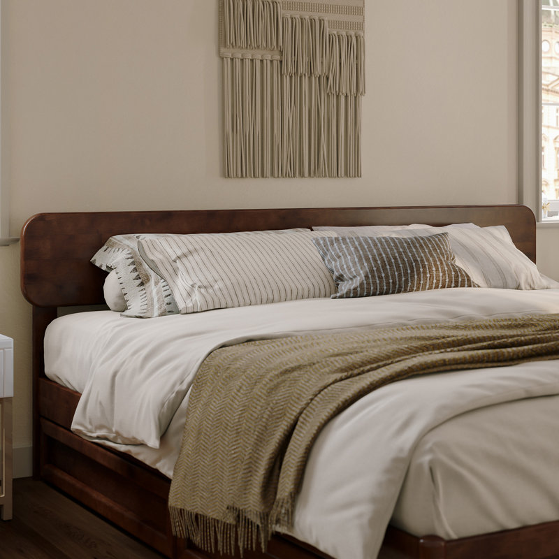 Brianna Solid Wood Headboard, King, Walnut