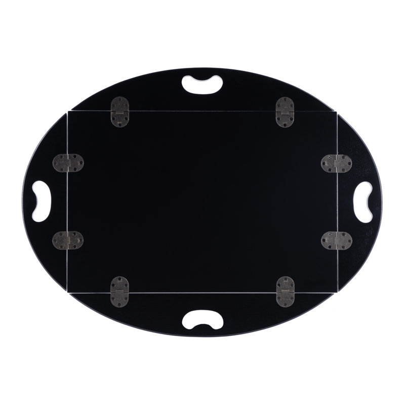 Black Licorice Round Poplar Wood End Table