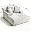 Très grande chaise longue d'intérieur, canapé rembourré en velours côtelé moderne, aucun assemblage requis, canapé-lit confortable pour le salon, le bureau-1946393668