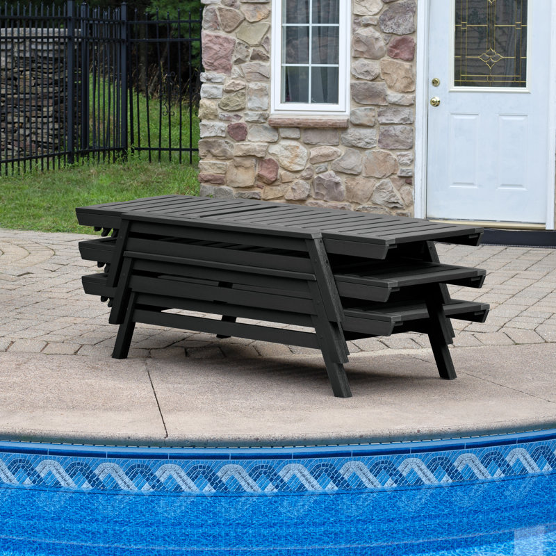 Jiwoo Outdoor Chaise Lounge, Black