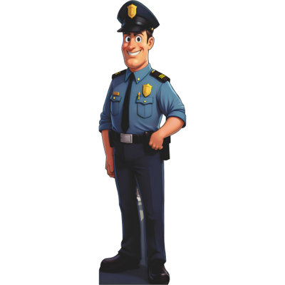 SP13555 «New York City», agent de police en carton découpé debout