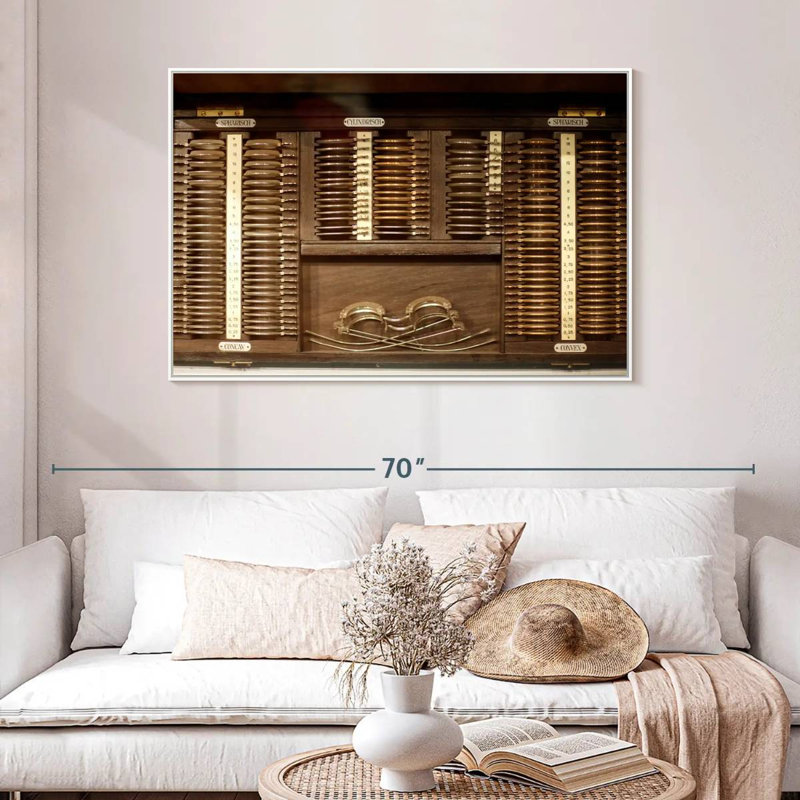 Optométrie rétro, 46 po x 31 po, Cadre flottant blanc