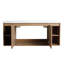Meuble-lavabo mural 48 po avec double lavabo, charnière de porte à fermeture douce, 4 compartiments de rangement ouverts