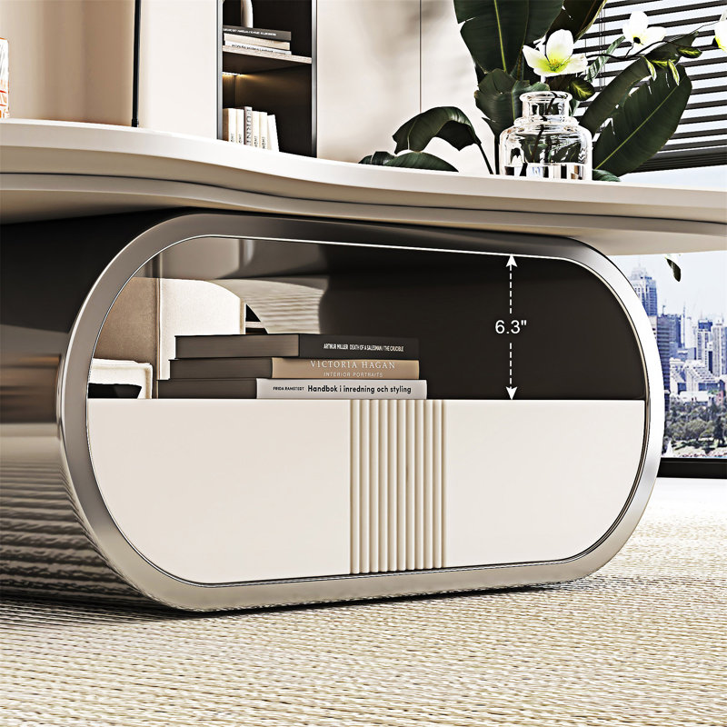 Coffee Table with Storage Shelf and Drawer