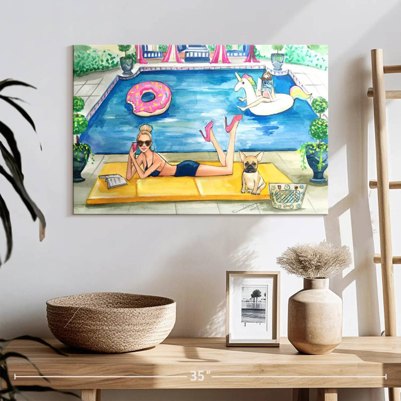 Gillard Summer Pool Party, H 16 po x l 24 po