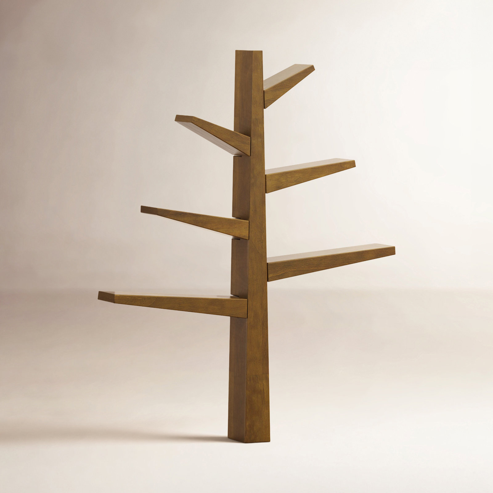 Spruce Tree Bookcase, Natural Walnut
