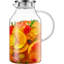Carafe en verre de 3 litres avec couvercle et bec en verre pour carafe en verre pour réfrigérateur