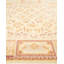 Tapis ivoire / brun noué à la main de conception unique et unique 6 pi 3 po x 9 pi 6 po Oakhur