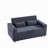 61.4-inch Extendable Sofa Bed Convertible Sofa, Modern Adjustable Back Sofa, Blue
