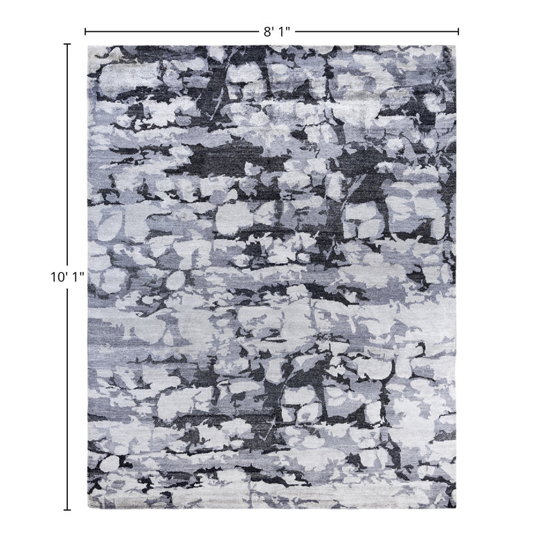Overdyed One-of-a-Kind Rectangle 8'1" x 10'1" Hand Knotted Area Rug