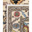 Tapis unique noué à la main Raffin - ivoire 4 pi 0 po x 5 pi 11 po Raffin