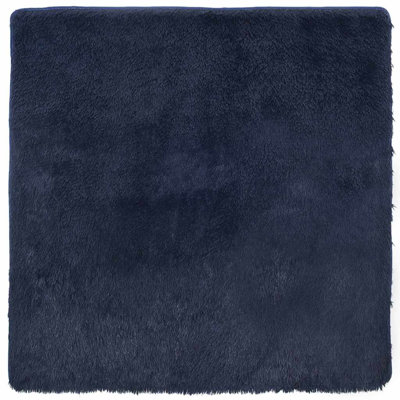 Shaggy Rug High Pile NAVARRA Navy Polyester