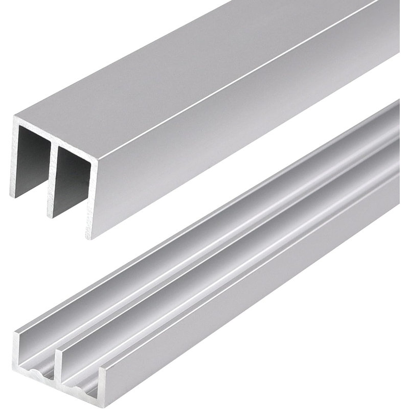 Aluminum Frame Shower Door Track Upper Rail, Chrome, Chrome