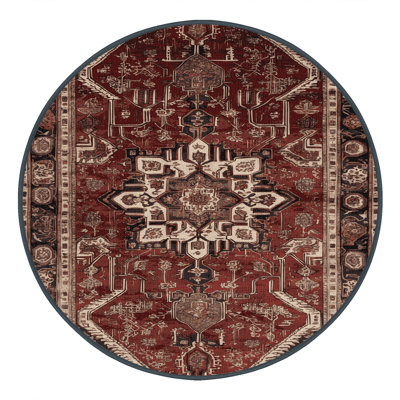 Machine Washable Persian Black Area Rug