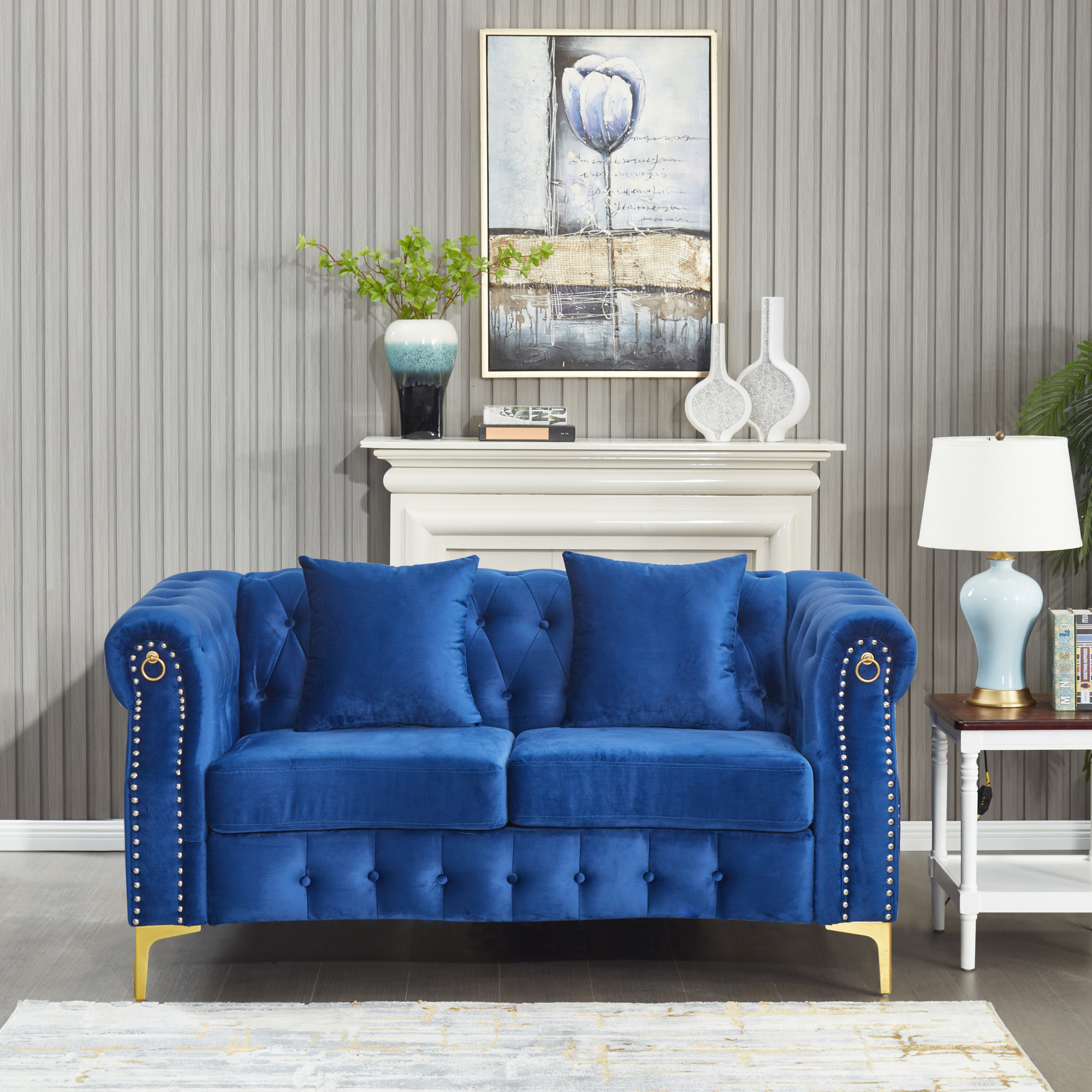 House of Hampton® Frotten 65'' Velvet Loveseat Wayfair