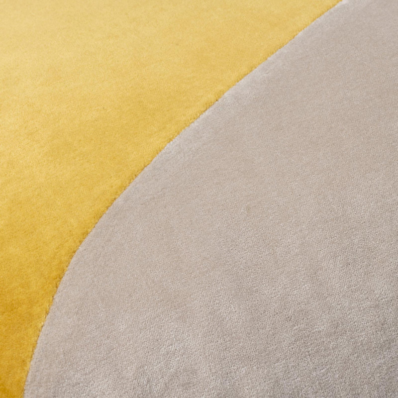 Coussin en coton Denny Edgar, Polyester/ Bourre en polyester, H 22 po x l 22 po, Cari citron