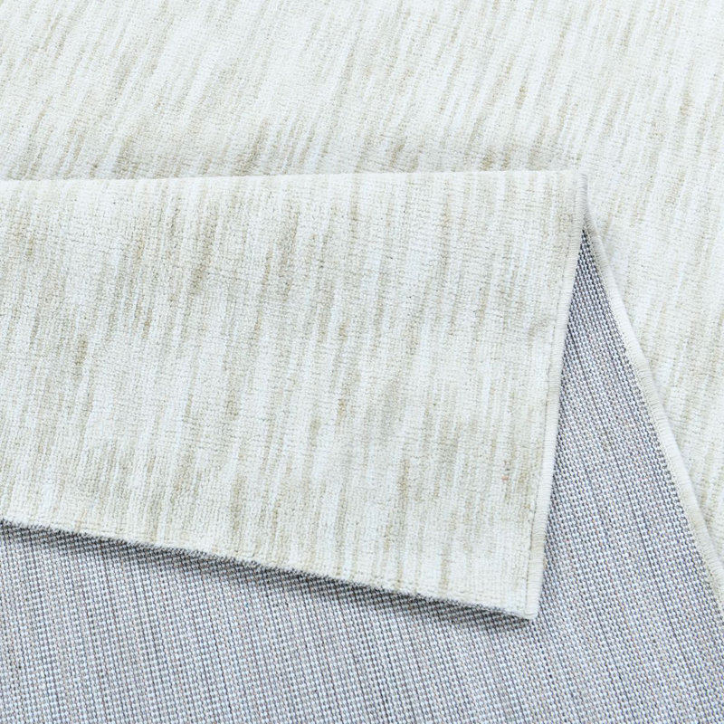 Moor Tonal Textured Modern Plush, Cream Alabaster Washable Area Rug – Coda Collection , Rectangle 5'3" x 7'3", Beige