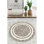Tapis de bain antibactérien antidérapant, 31,5 po de diamètre, 100% polyester, 0,4 po de hauteur de poils | Lavable à la machine, 700 g / m² | Idéal pour la sécurité et le confort de la salle de bain, design élégant et fonctionnel