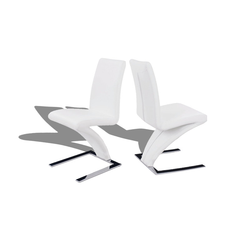 Chaise rembourrée Amrane, Blanc
