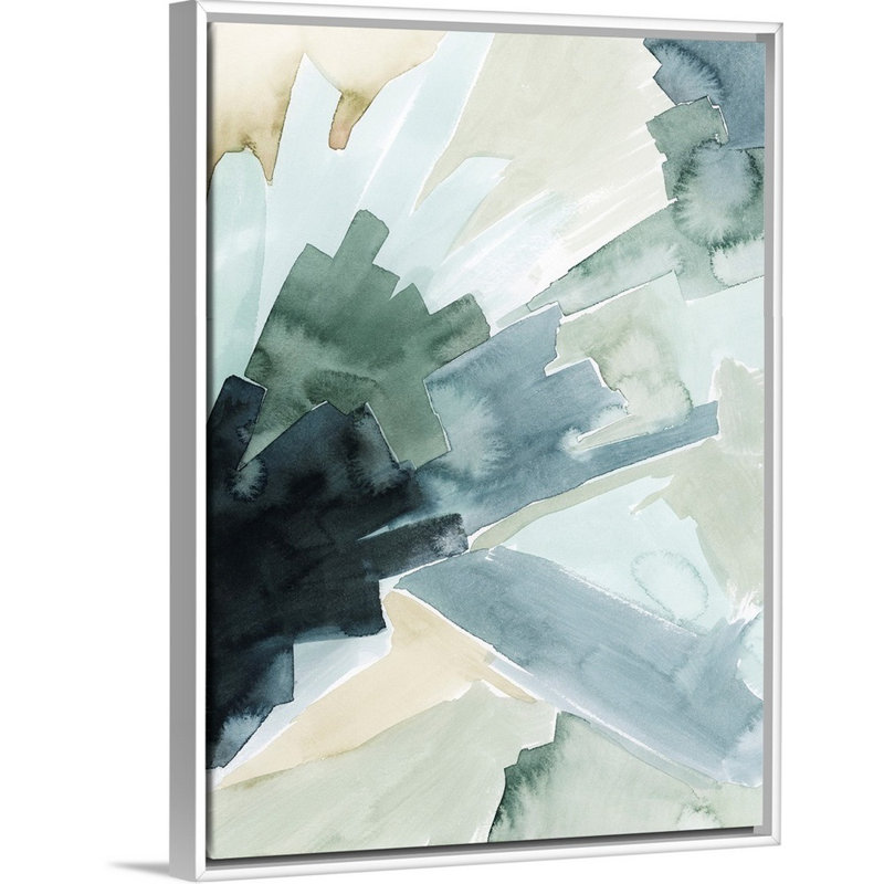 Shadow Breeze I by Grace Popp - Painting Print on Canvas, 42" H x 32" W x 1.75" D, White Floater Framed