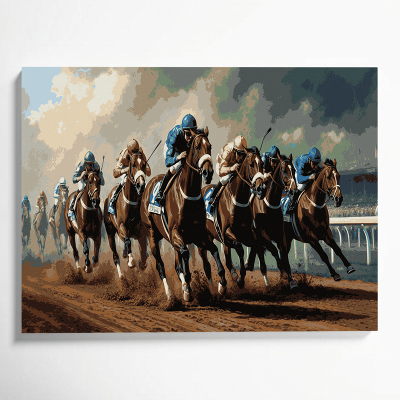 Art sportif sur toile gris, H 11 po x l 14 po