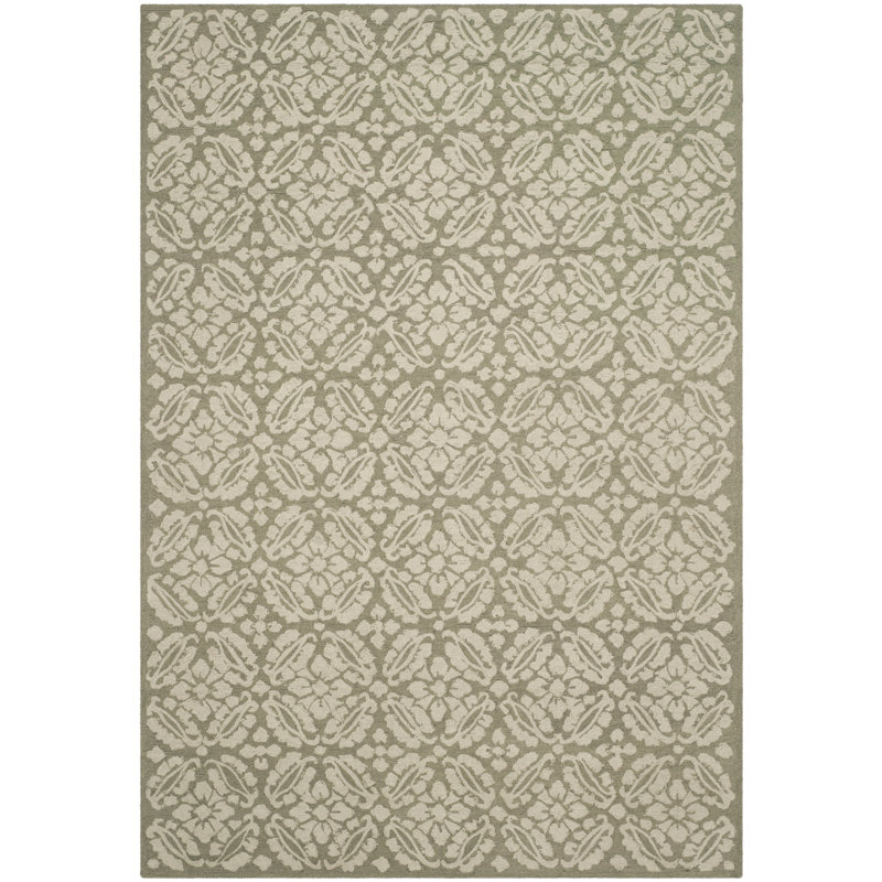 Baytown Hand Hooked Wool Pile Geometric Rug, Rectangle 6' x 9'