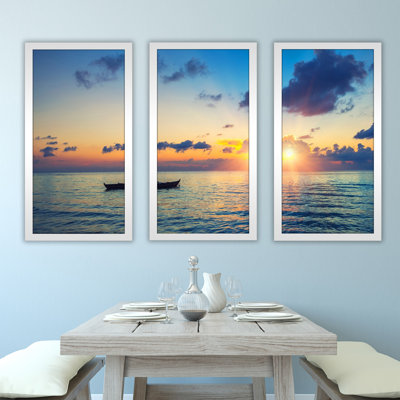 Colorful Sunrise - 3 Piece Picture Frame Photograph Print Set on Acrylic -  Picture Perfect International, 704-2580-1224