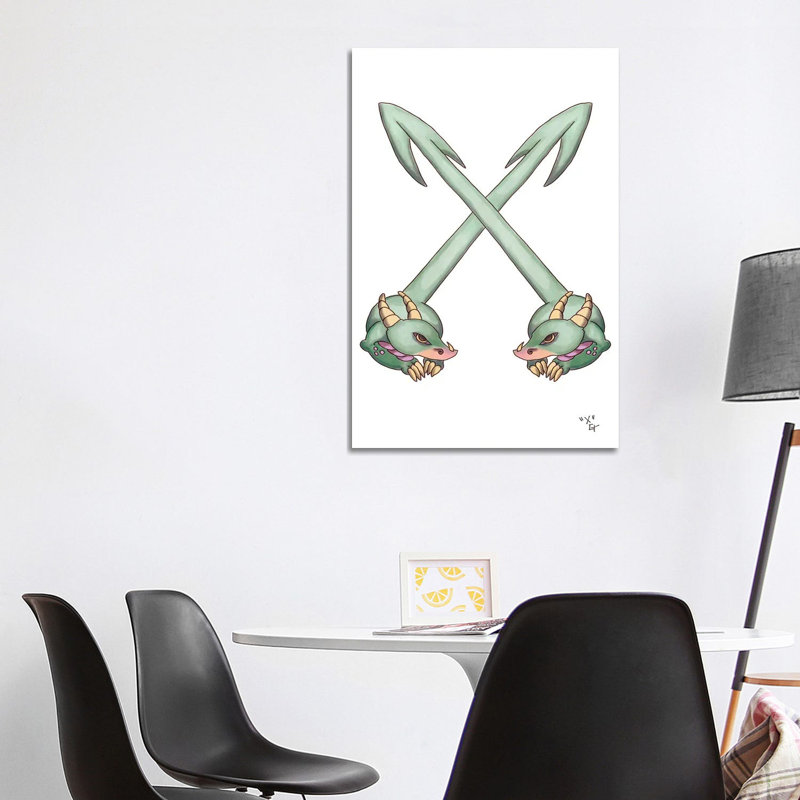 Monster Letter X by Might Fly Art & Illustration - Wrapped Canvas Print, 101.6 cm H x 66.04 cm W x 3.175 cm D