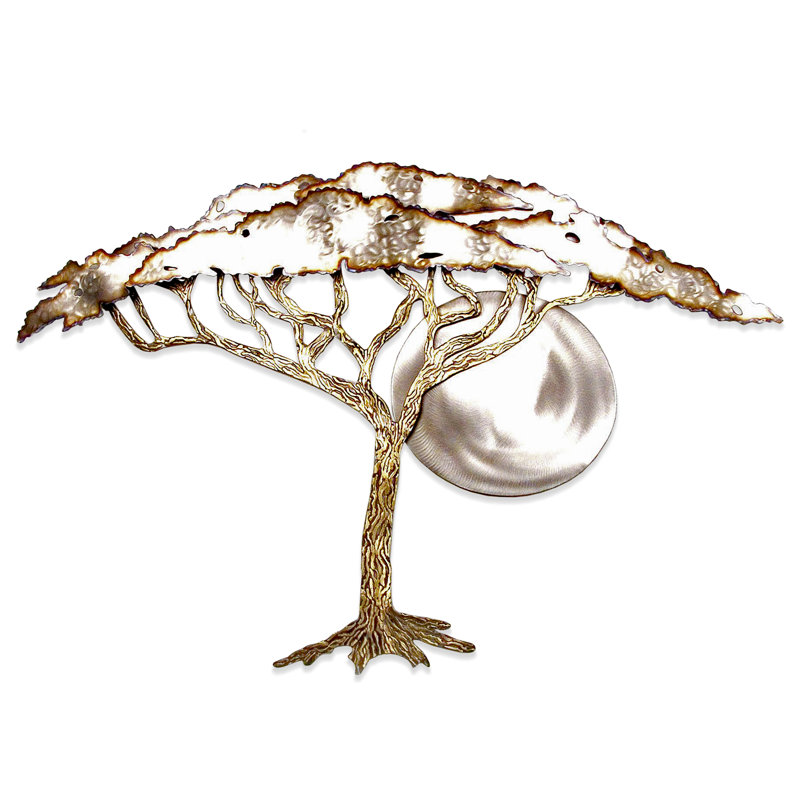 Décoration murale arbre en métal d’acacia tree in moonlight