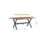 Table de salle à manger 71 po x 35,4 po en bois de noyer avec table en X Table de salle à manger multifonctionnelle de style industriel moderne pour 6 à 8 personnes.-1690741419