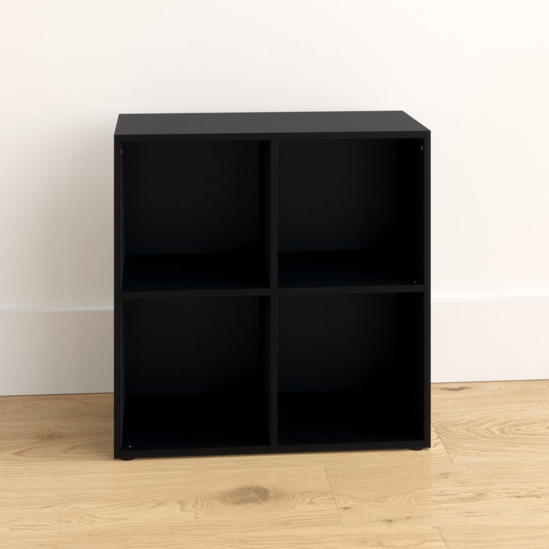 Swarna 61cm H x 60cm W Bookcase, Black
